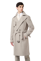 DOUBLE-BREASTED COAT WITH BELT