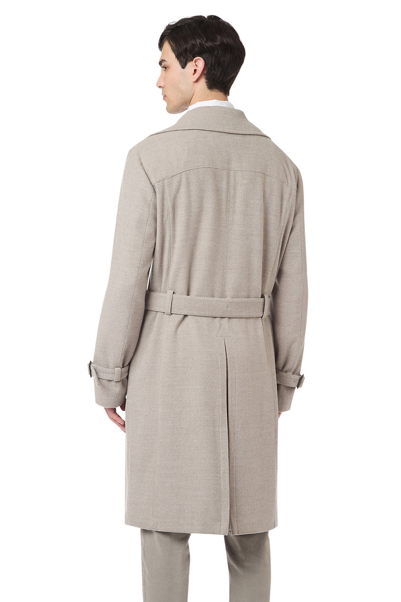 DOUBLE-BREASTED COAT WITH BELT