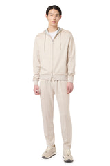 Full zip cotton silk sweatshirt