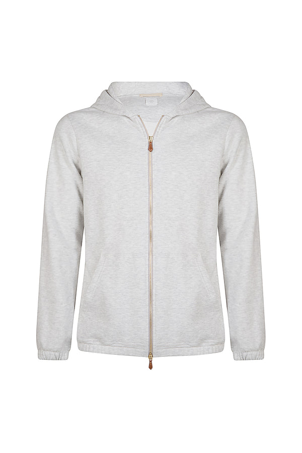 Full Zip cotton cotton silk sweatshirt