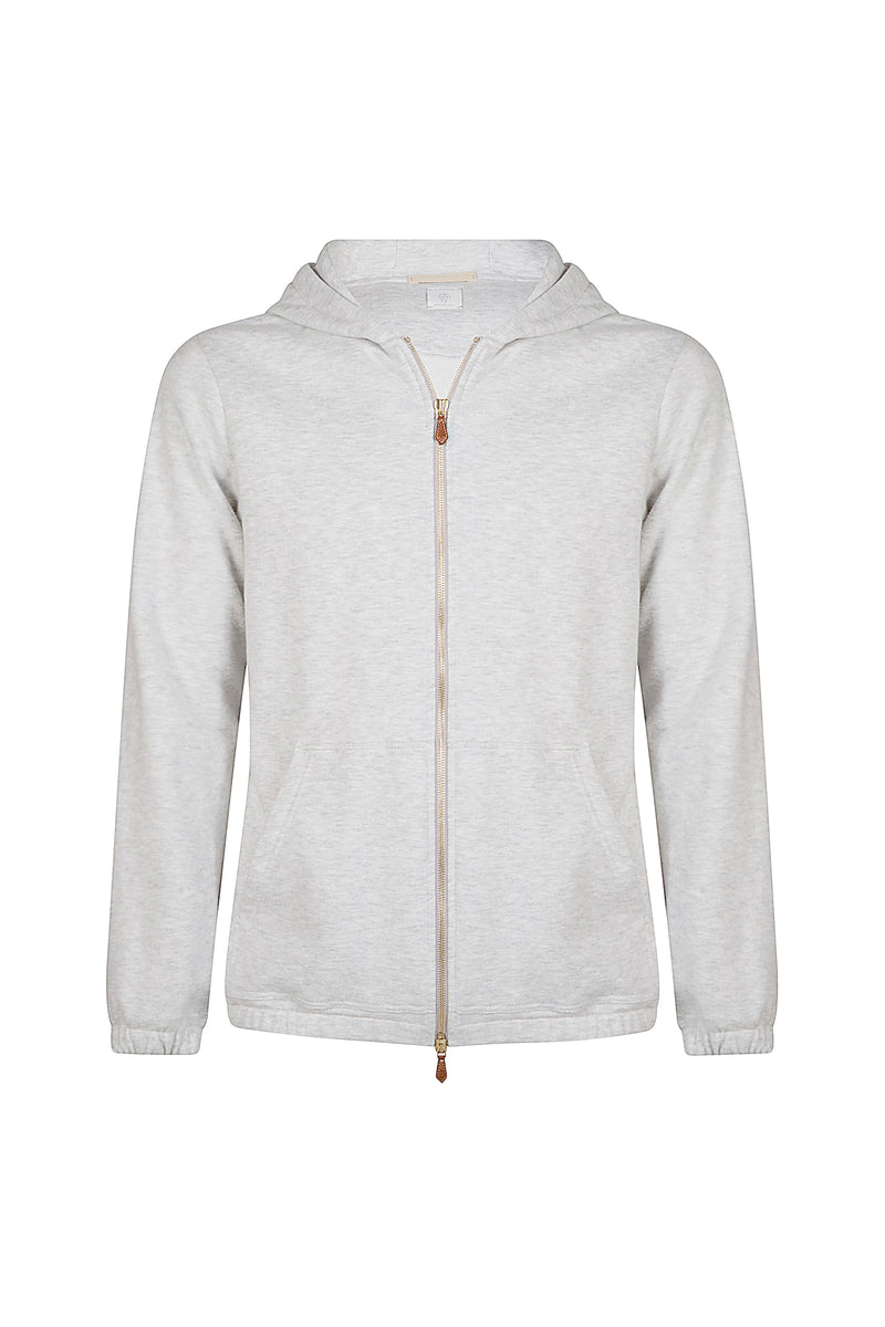 Full Zip cotton cotton silk sweatshirt