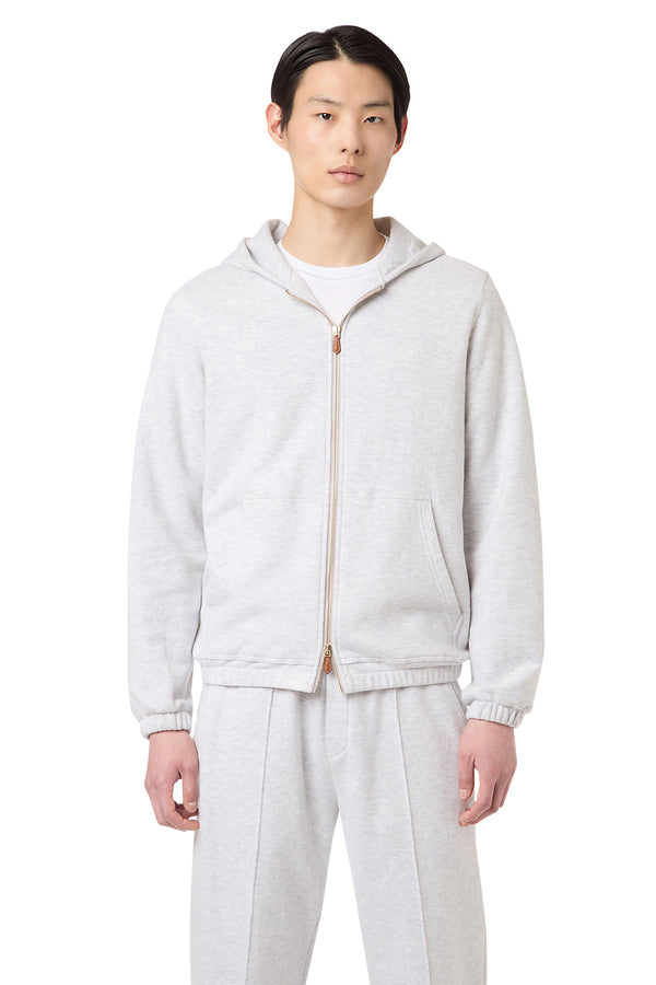 Full Zip cotton cotton silk sweatshirt