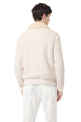 JACKET WITH SHEARLING LINING