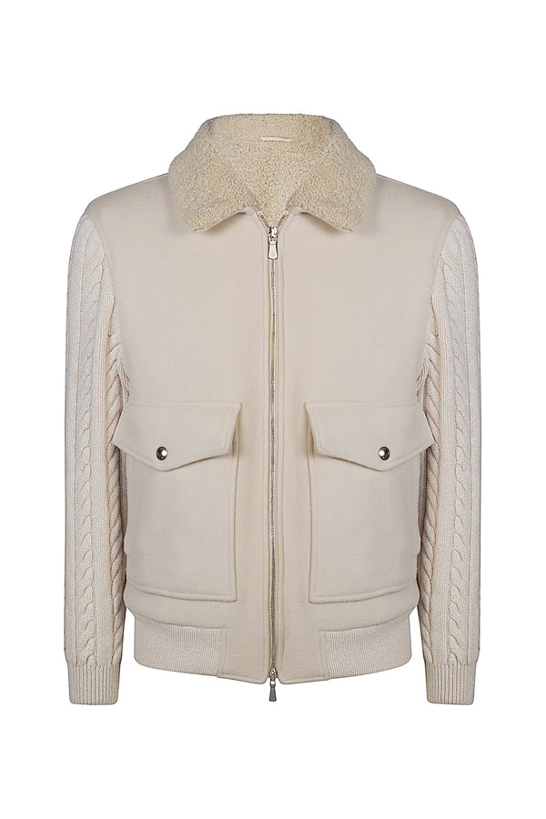 JACKET WITH SHEARLING LINING