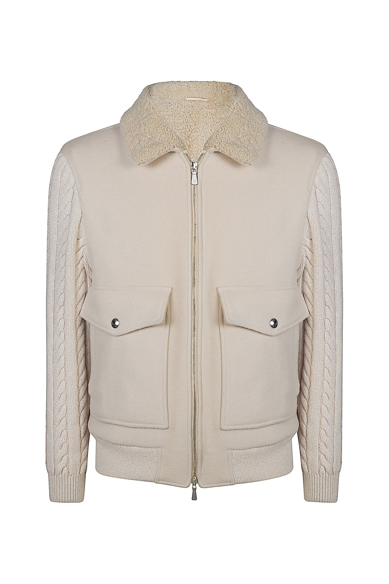 JACKET WITH SHEARLING LINING