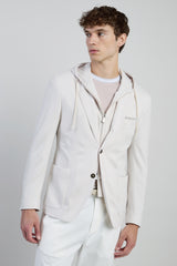 GIACCA CON PETTORINA LANA INTERLOCK