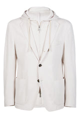 GIACCA CON PETTORINA LANA INTERLOCK