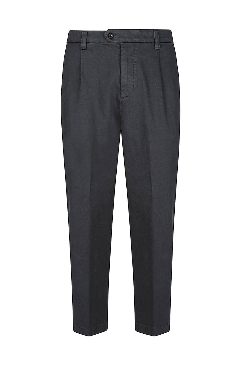 RELAX FIT PENCED TROUSERS