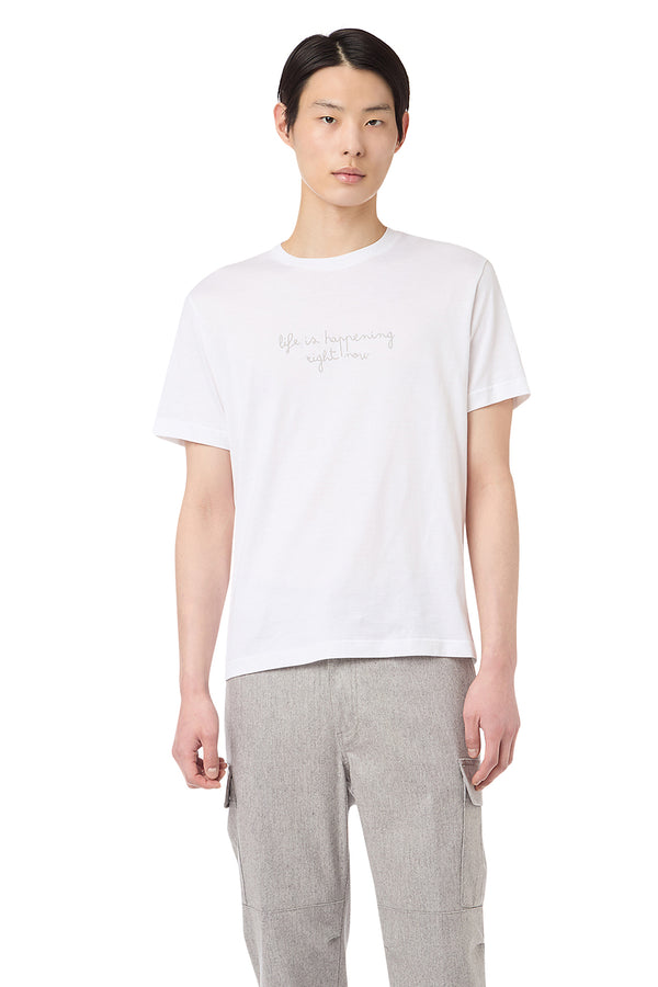 CREW NECK EMBROIDERY T-SHIRT