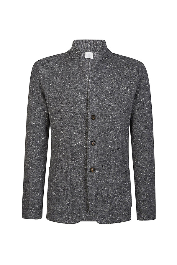 STANDING COLLAR SWEATER JACKET
