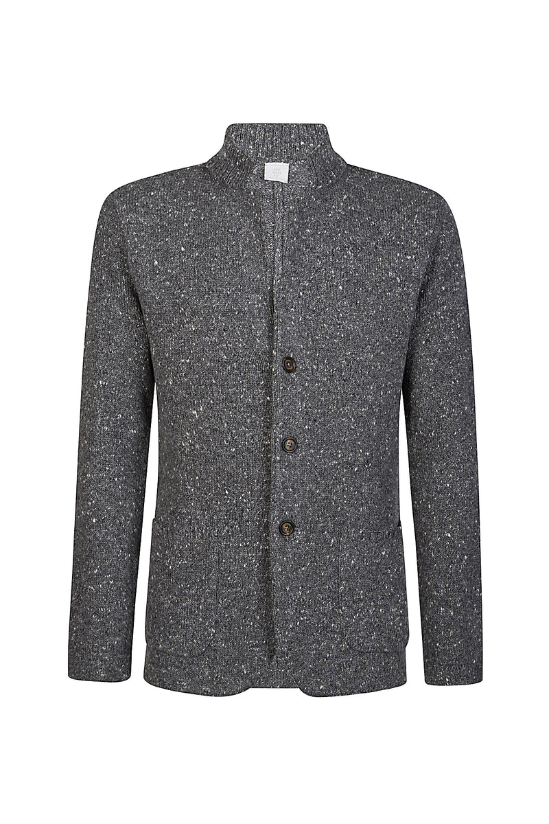 STANDING COLLAR SWEATER JACKET