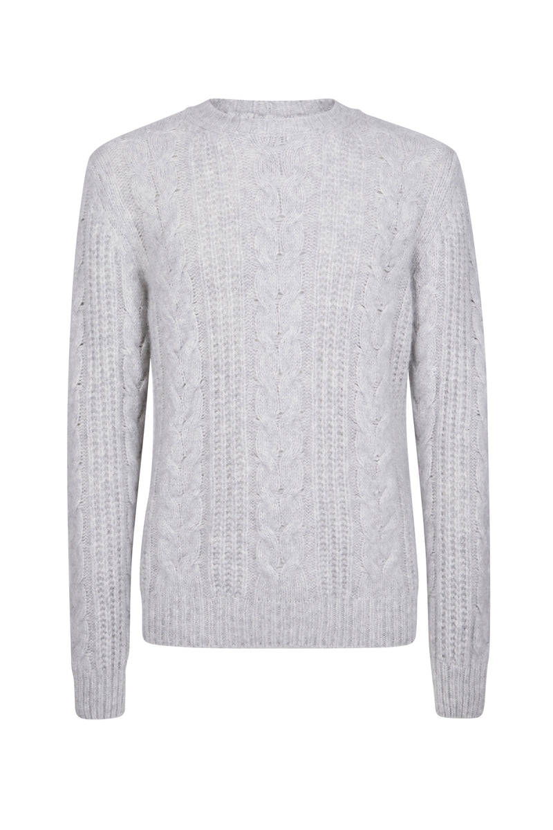 CREW NECK BRAID SWEATER