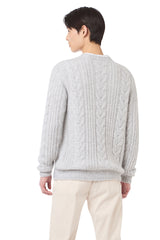CREW NECK BRAID SWEATER