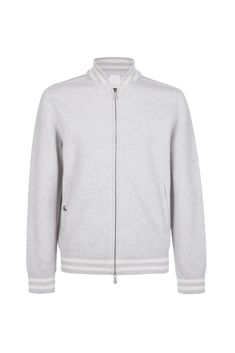 FULL ZIP WOOL BOMBER