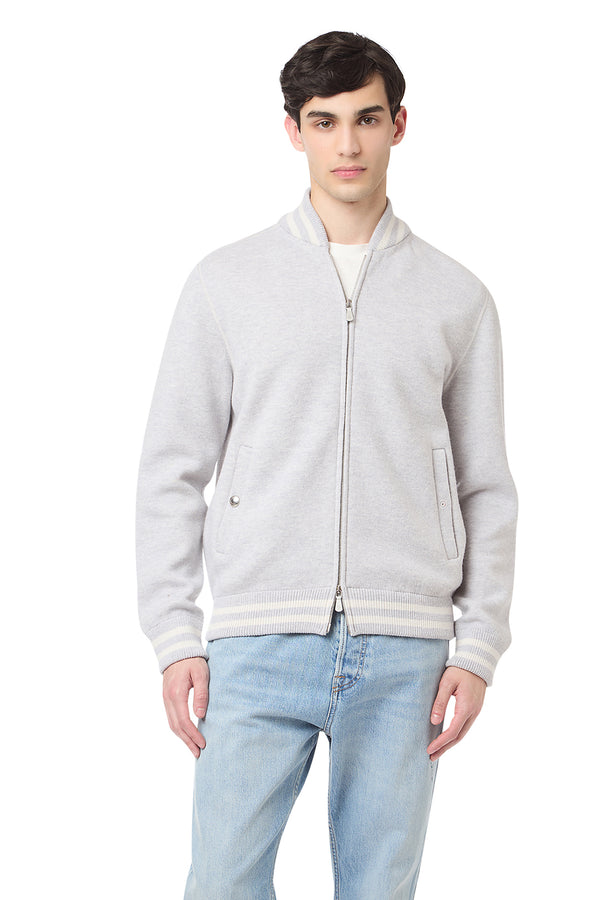 FULL ZIP WOOL BOMBER