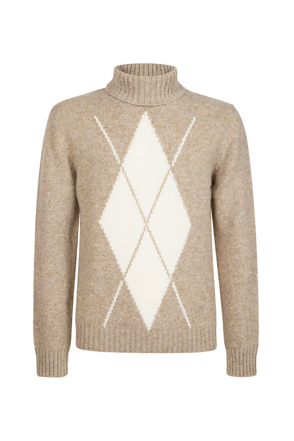 DIAMOND TURTLENECK SWEATER