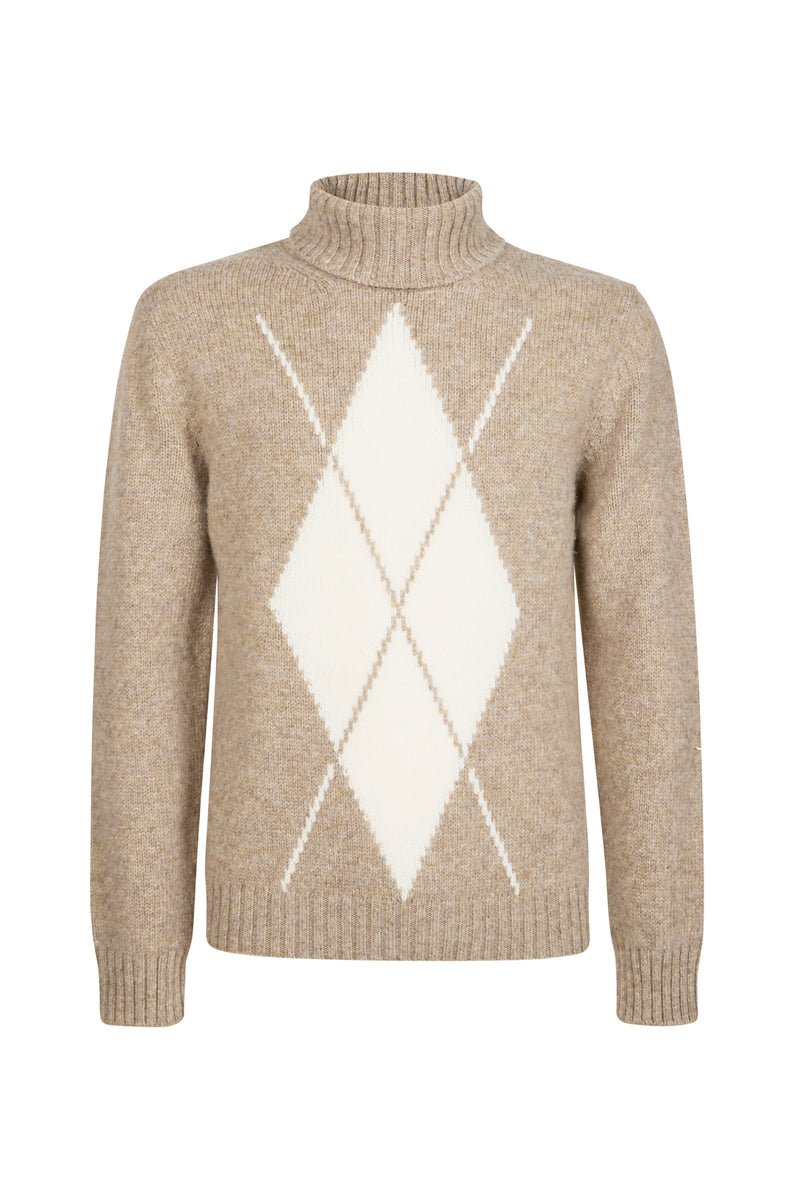 DIAMOND TURTLENECK SWEATER