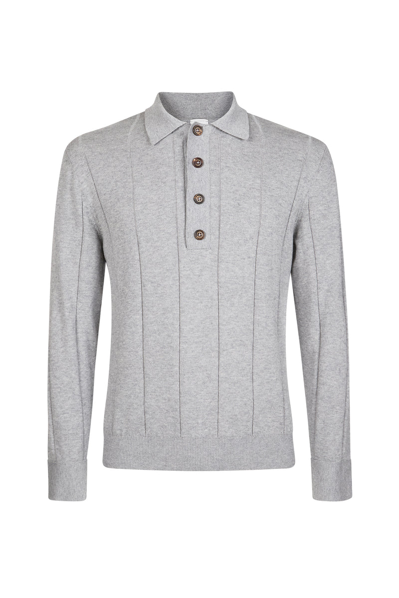 COTTON CASHMERE KNITTED POLO
