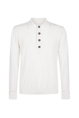 COTTON CASHMERE KNITTED POLO