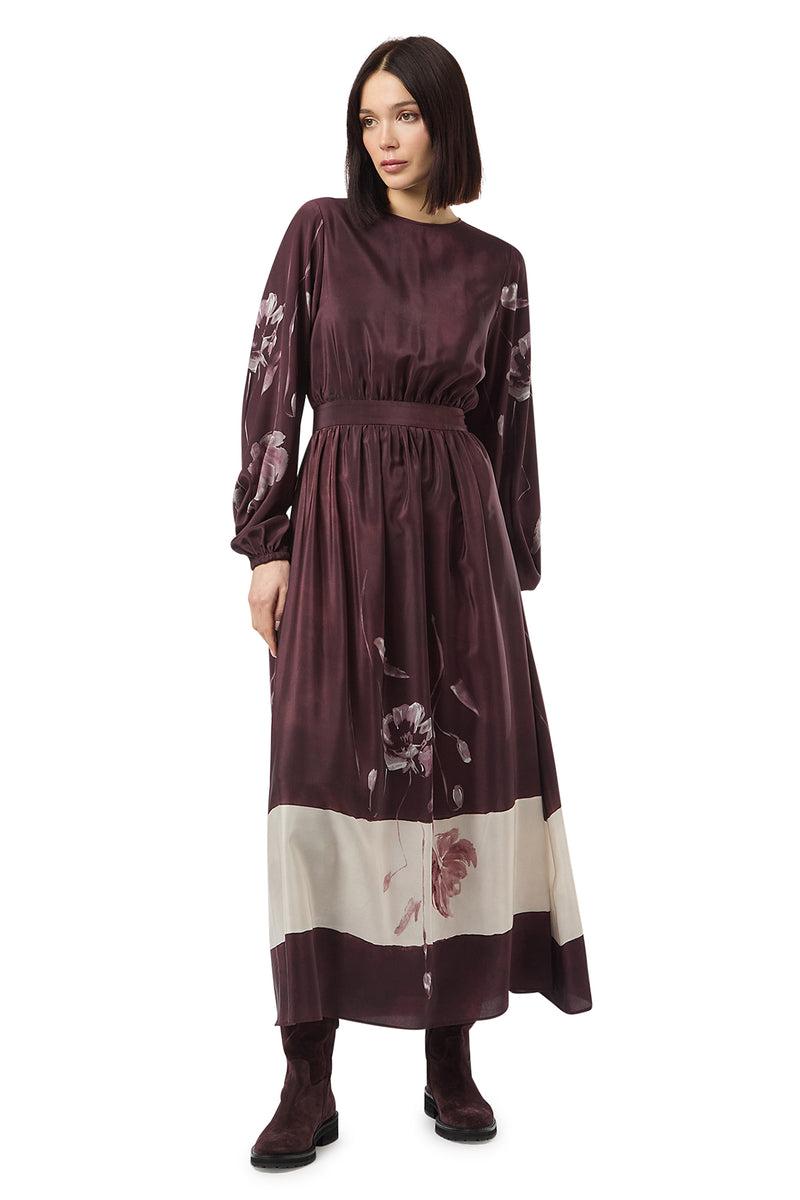 PRINTED LONG SLEEVE DRESS