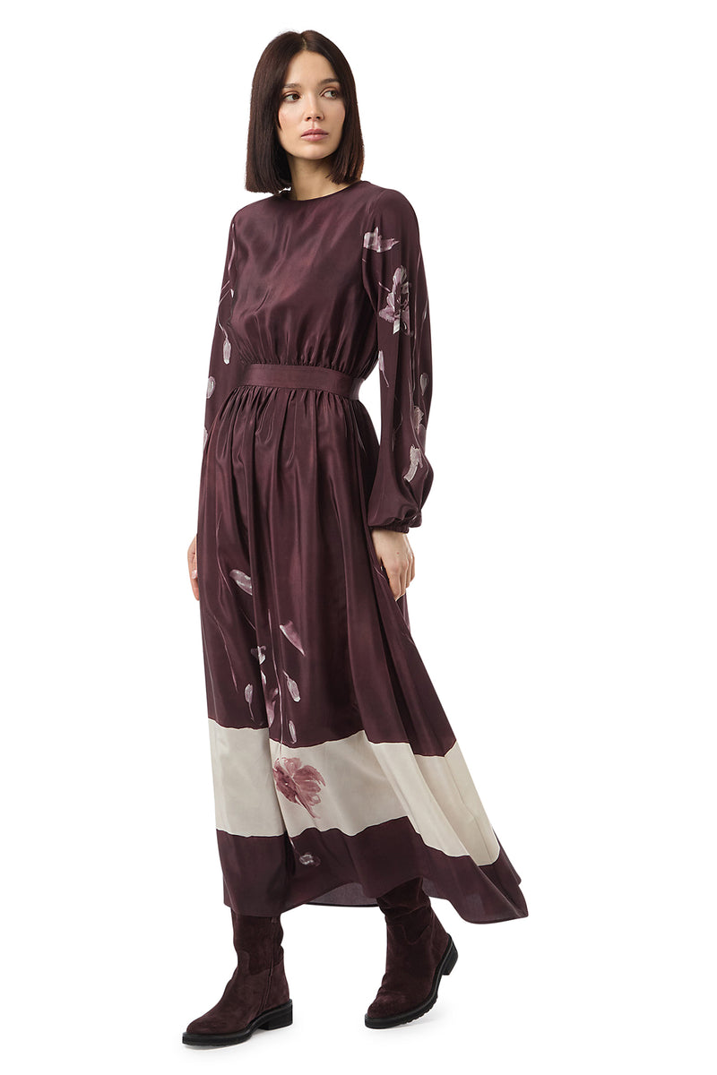 PRINTED LONG SLEEVE DRESS