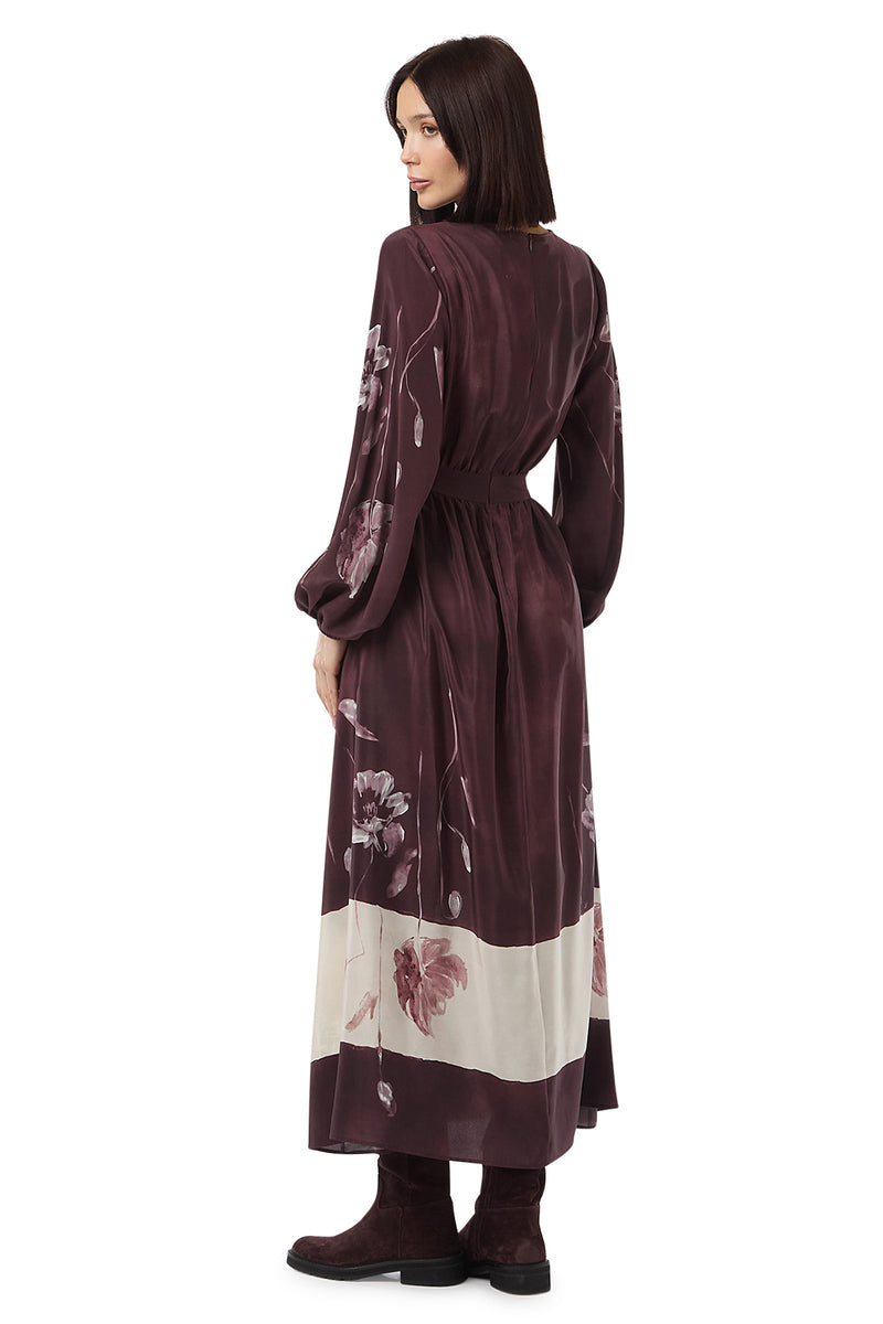 PRINTED LONG SLEEVE DRESS