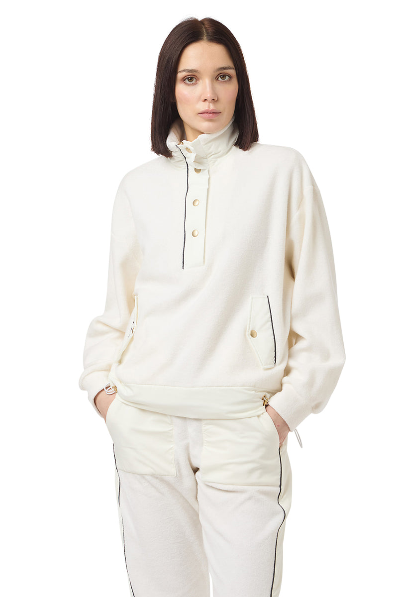 HIGH NECK SWEATSHIRT WITH INSERTS