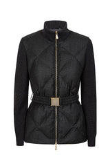 BI-MATERIAL BELT JACKET