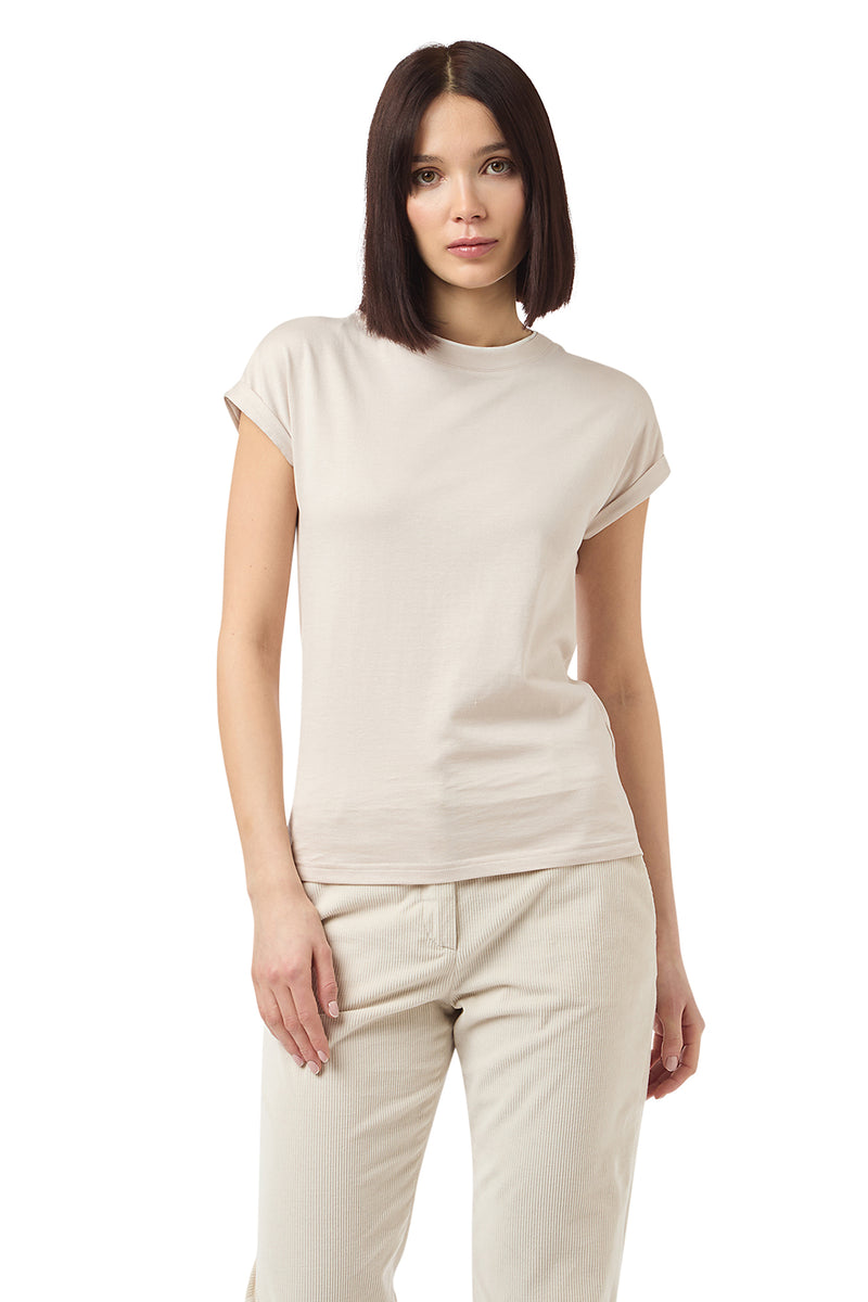 CREW NECK T-SHIRT WITH GROOVE