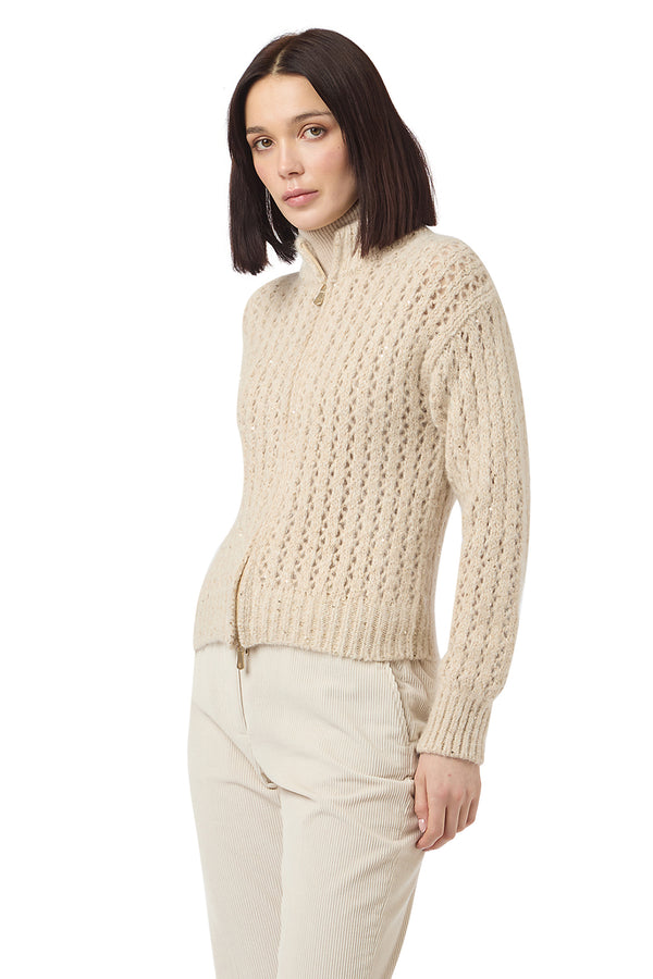 MAGLIA FULL ZIP ALPACA LANA