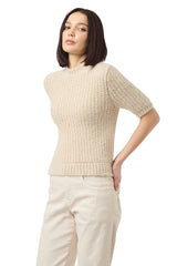 CREW NECK SHORT SLEEVE SWEATER
