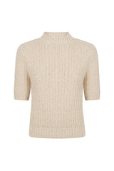CREW NECK SHORT SLEEVE SWEATER