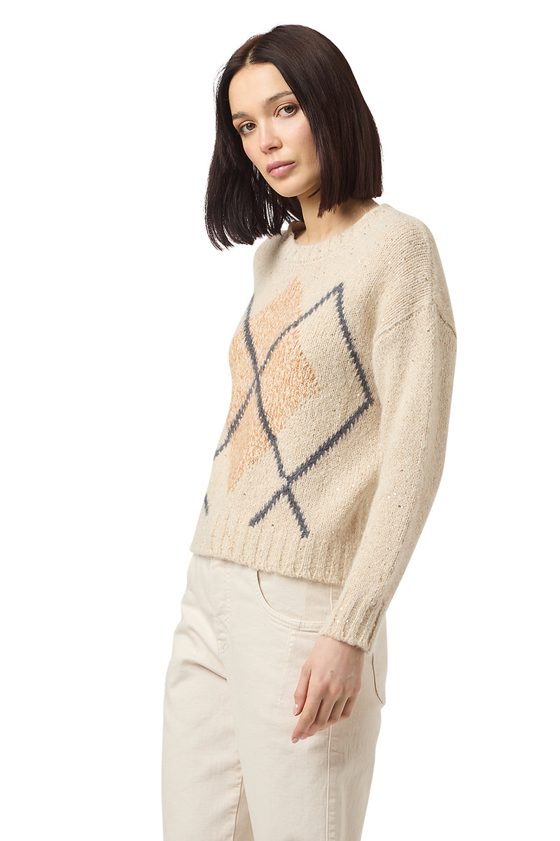 CREW NECK ALPACA WOOL CASHMERE SWEATER