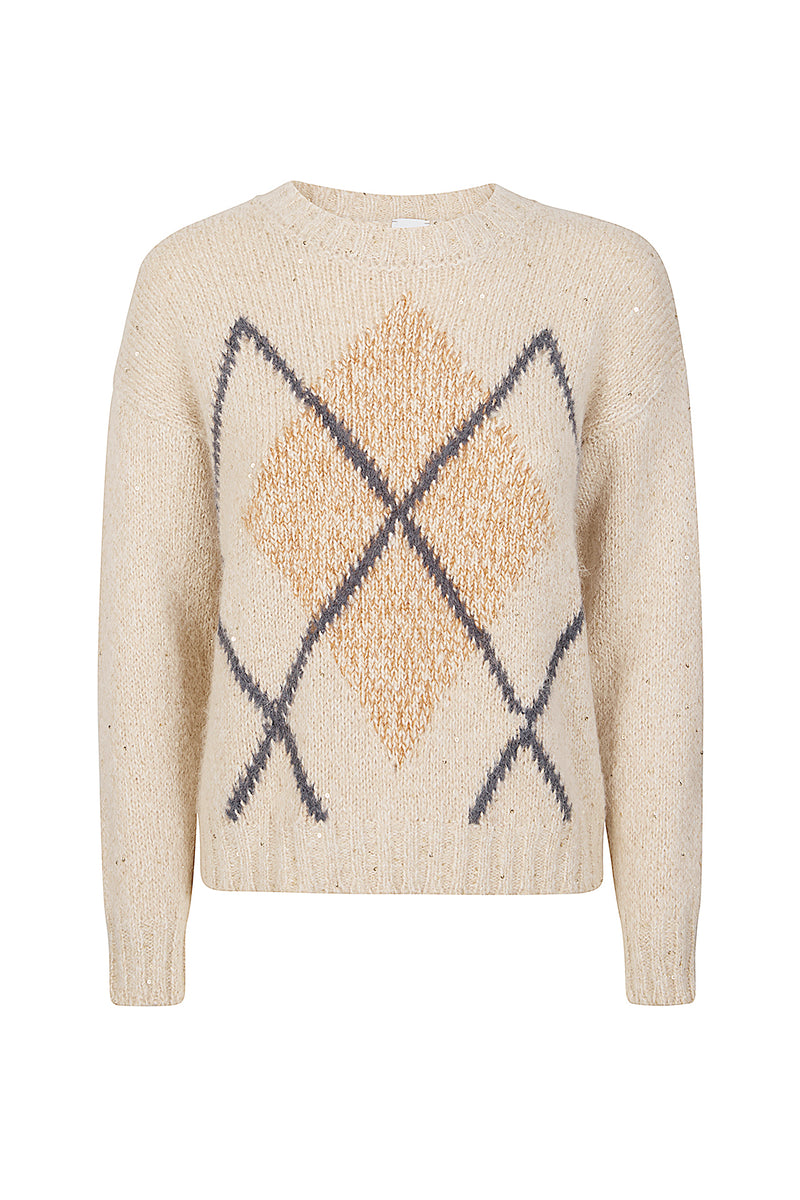 CREW NECK ALPACA WOOL CASHMERE SWEATER