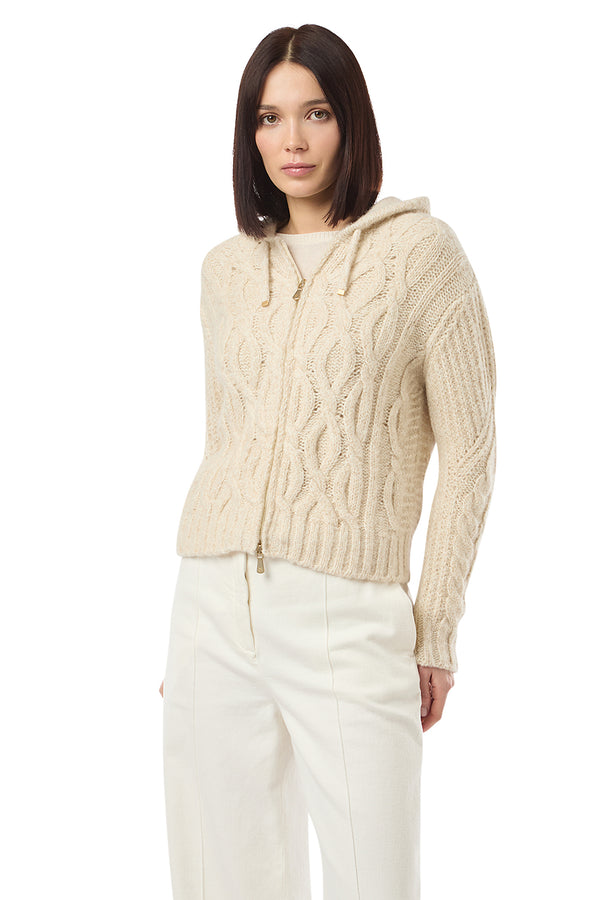 MAGLIA FULL ZIP LANA CASHMERE ALPACA