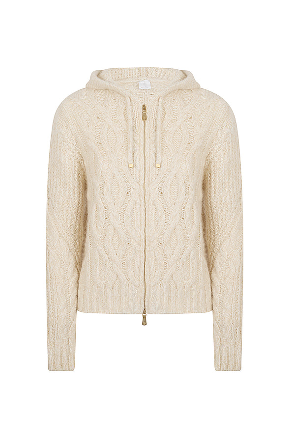 MAGLIA FULL ZIP LANA CASHMERE ALPACA