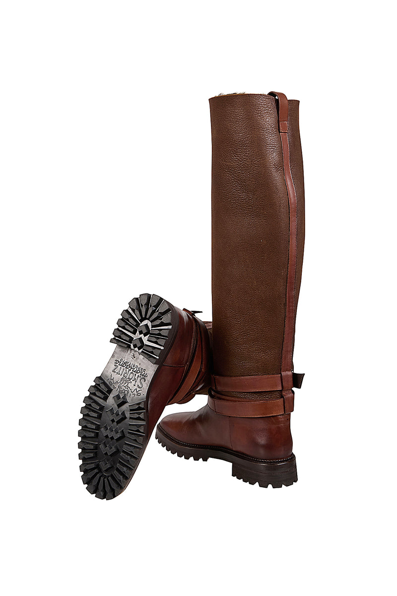 STIVALE PELLE OVINA VITELLO CON MONTONE AGNELLO