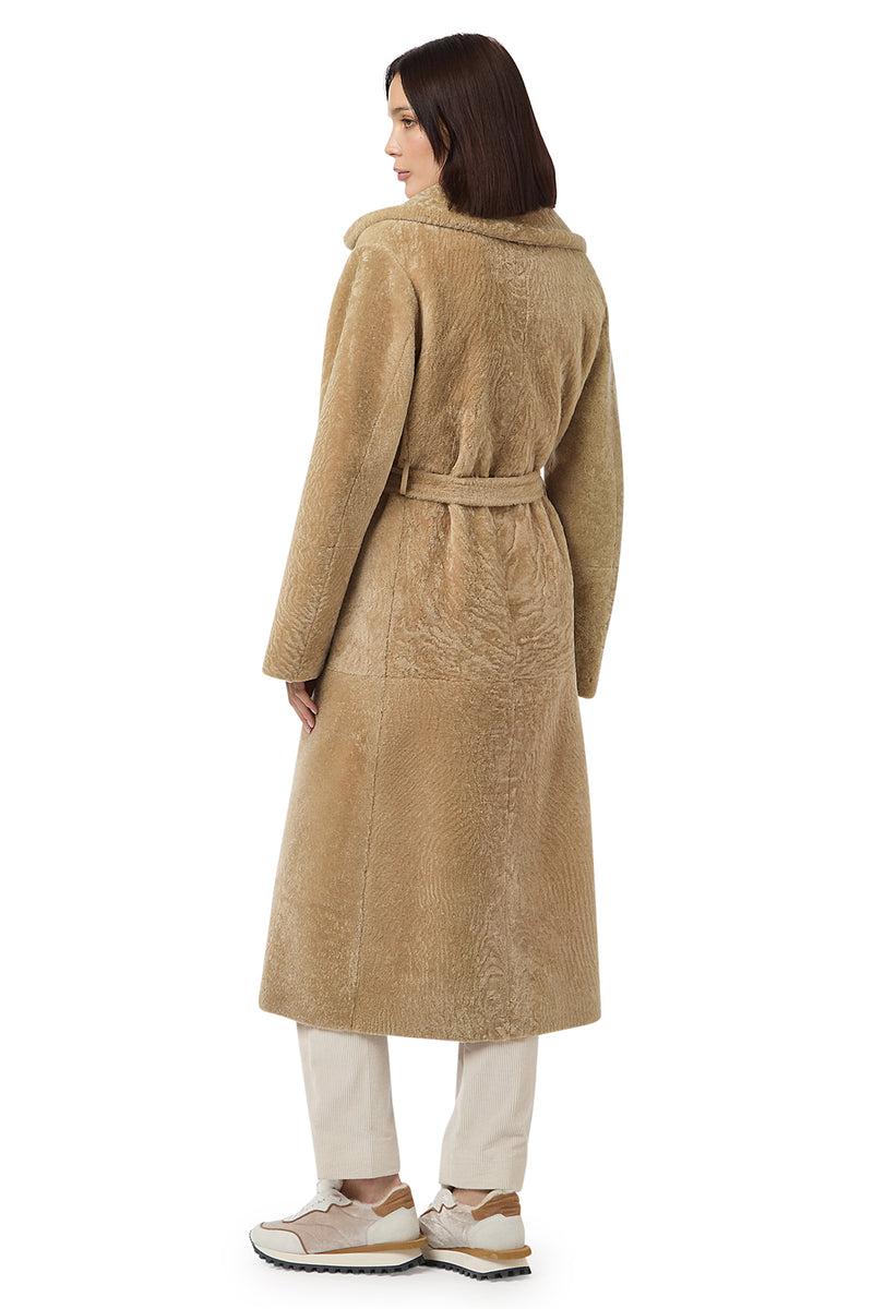 LONG SHEARLING COAT