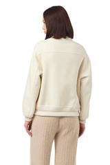 WOOL BOMBER JACKET WITH KNITTED PARTS
