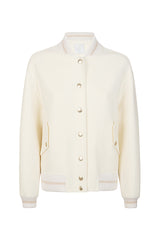WOOL BOMBER JACKET WITH KNITTED PARTS