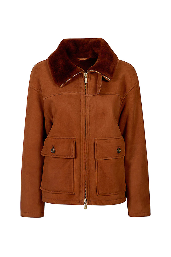 GIUBBINO IN PELLE SHEARLING AGNELLO