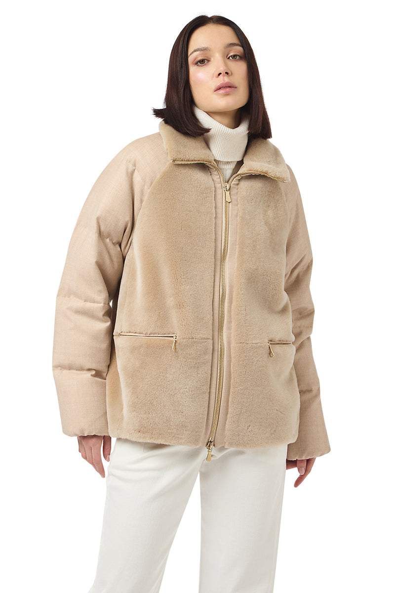 BOMBER IN SHEARLING SHEARLING + LANA