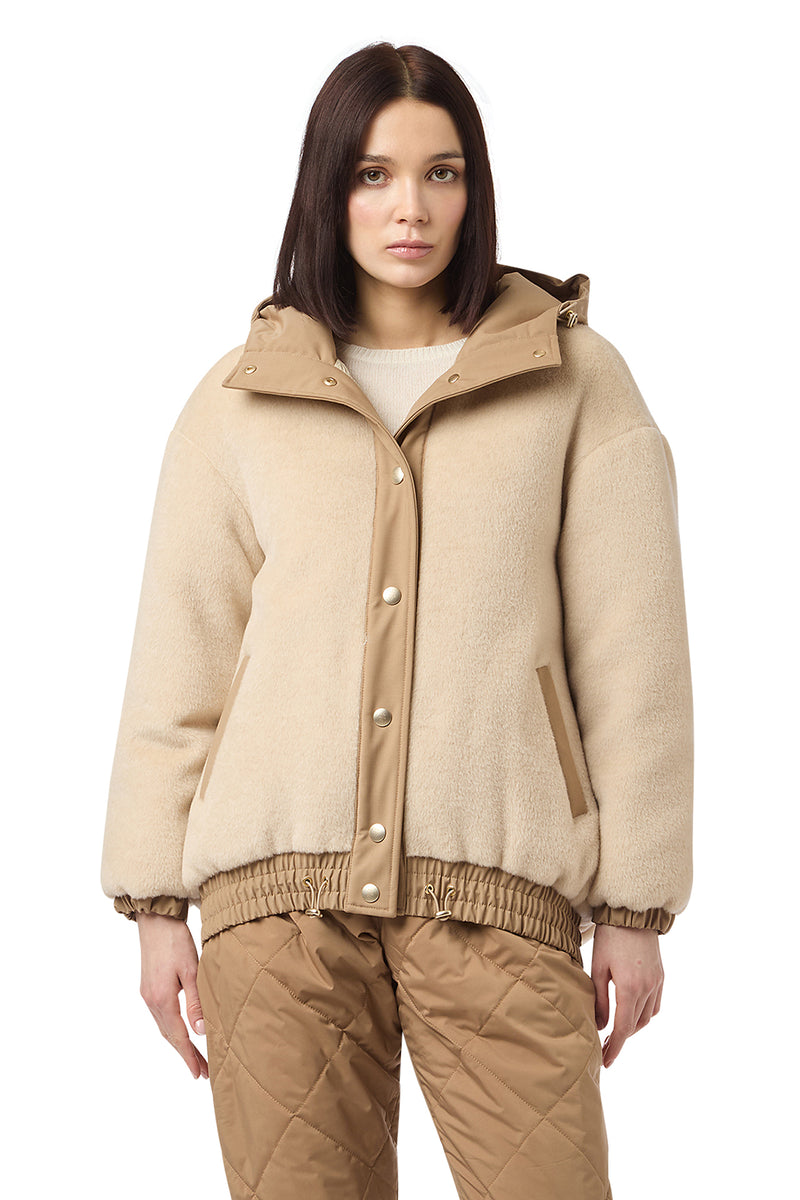 GIUBBINO TESSUTO TECNICO CON ALPACA LANA CASHMERE