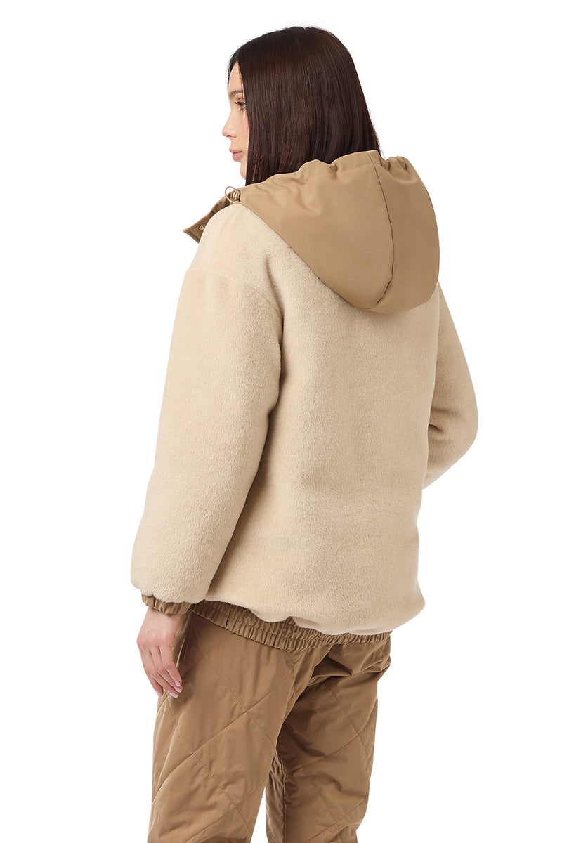 GIUBBINO TESSUTO TECNICO CON ALPACA LANA CASHMERE