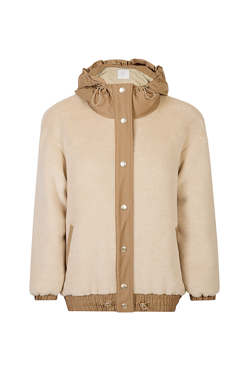 GIUBBINO TESSUTO TECNICO CON ALPACA LANA CASHMERE