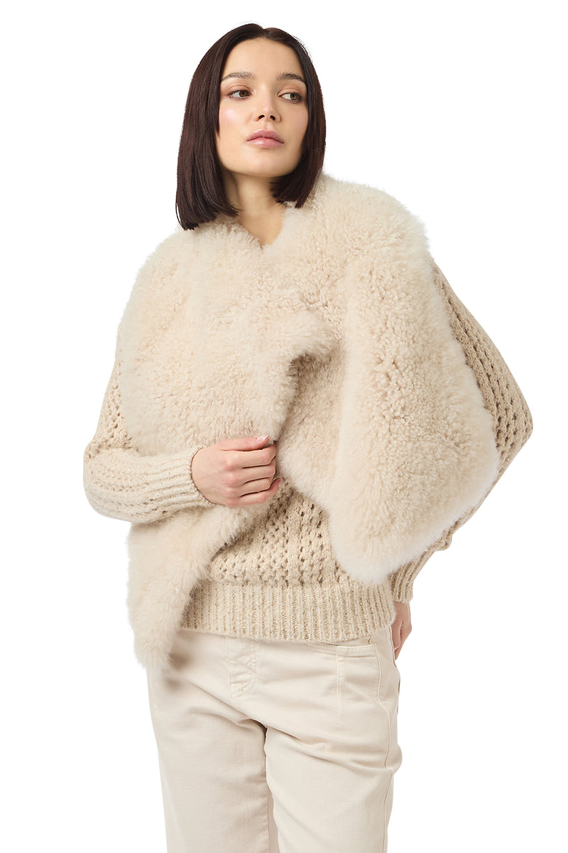 GILET ALPACA CON INTERNO IN MAGLIA