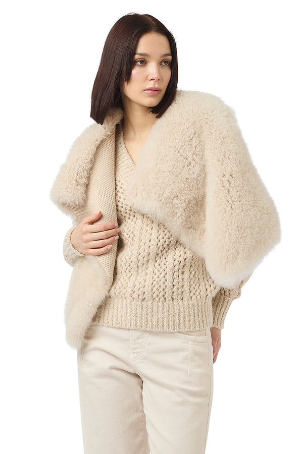 GILET ALPACA CON INTERNO IN MAGLIA