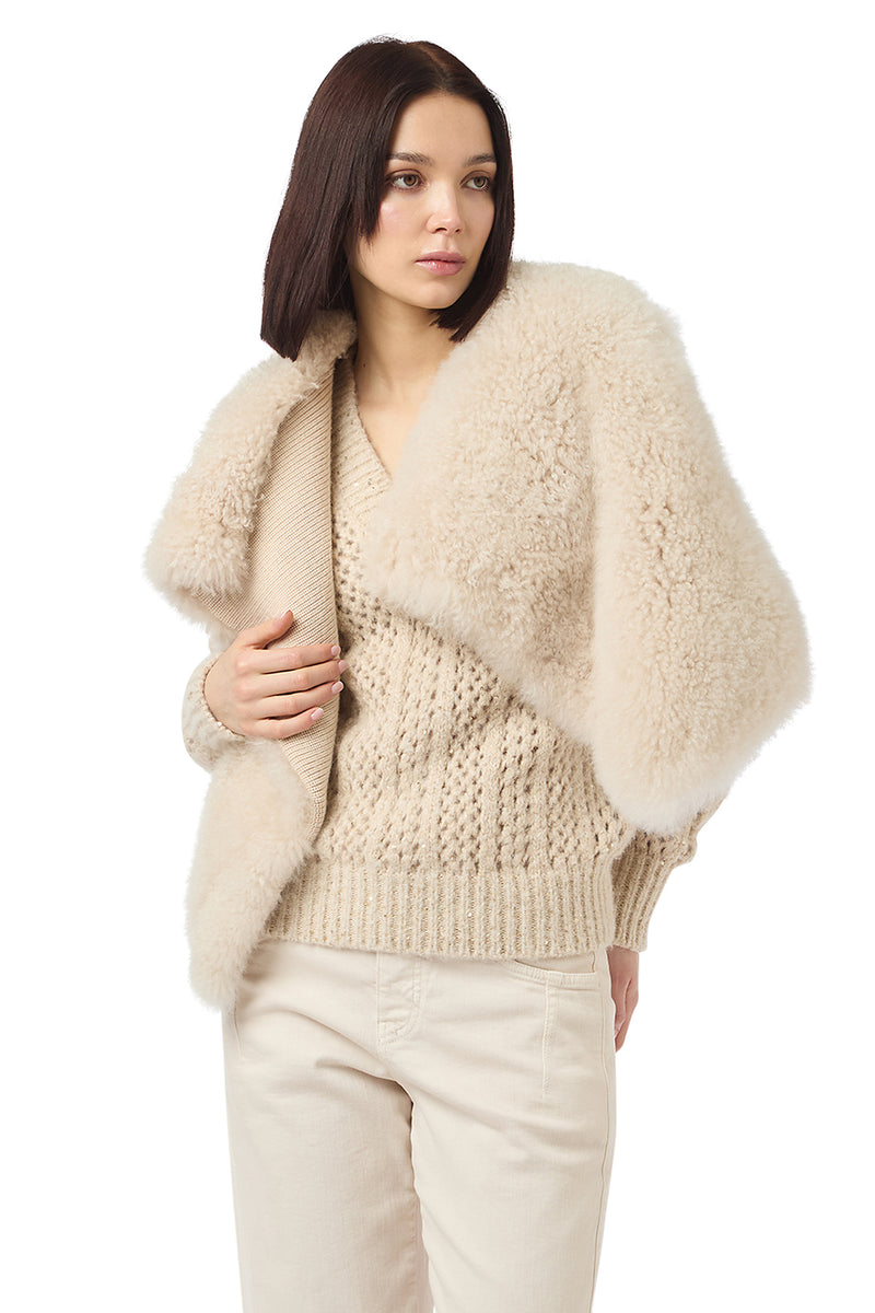 GILET ALPACA CON INTERNO IN MAGLIA