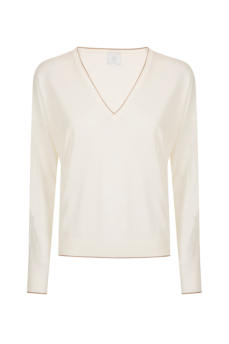 TIPPING V-NECK SWEATER