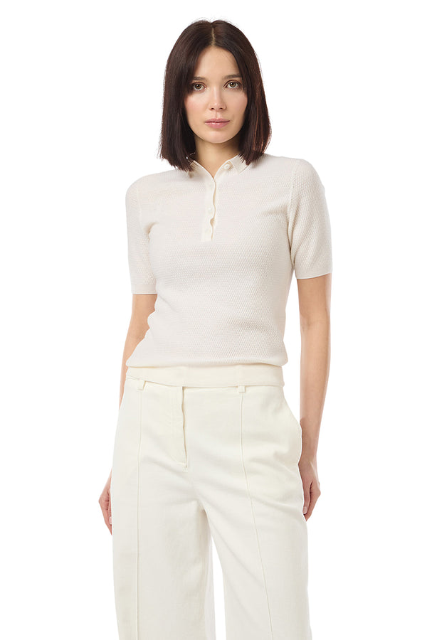 SHORT SLEEVE KNITTED POLO